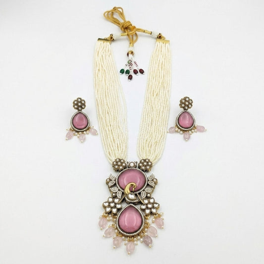 Royal Pearl & Kundan Bridal Necklace Set | Ethnic Wedding Jewellery