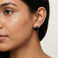 Crystal Star Stud Earrings for Women | Gold Plated Round Crystal Fashion Earrings