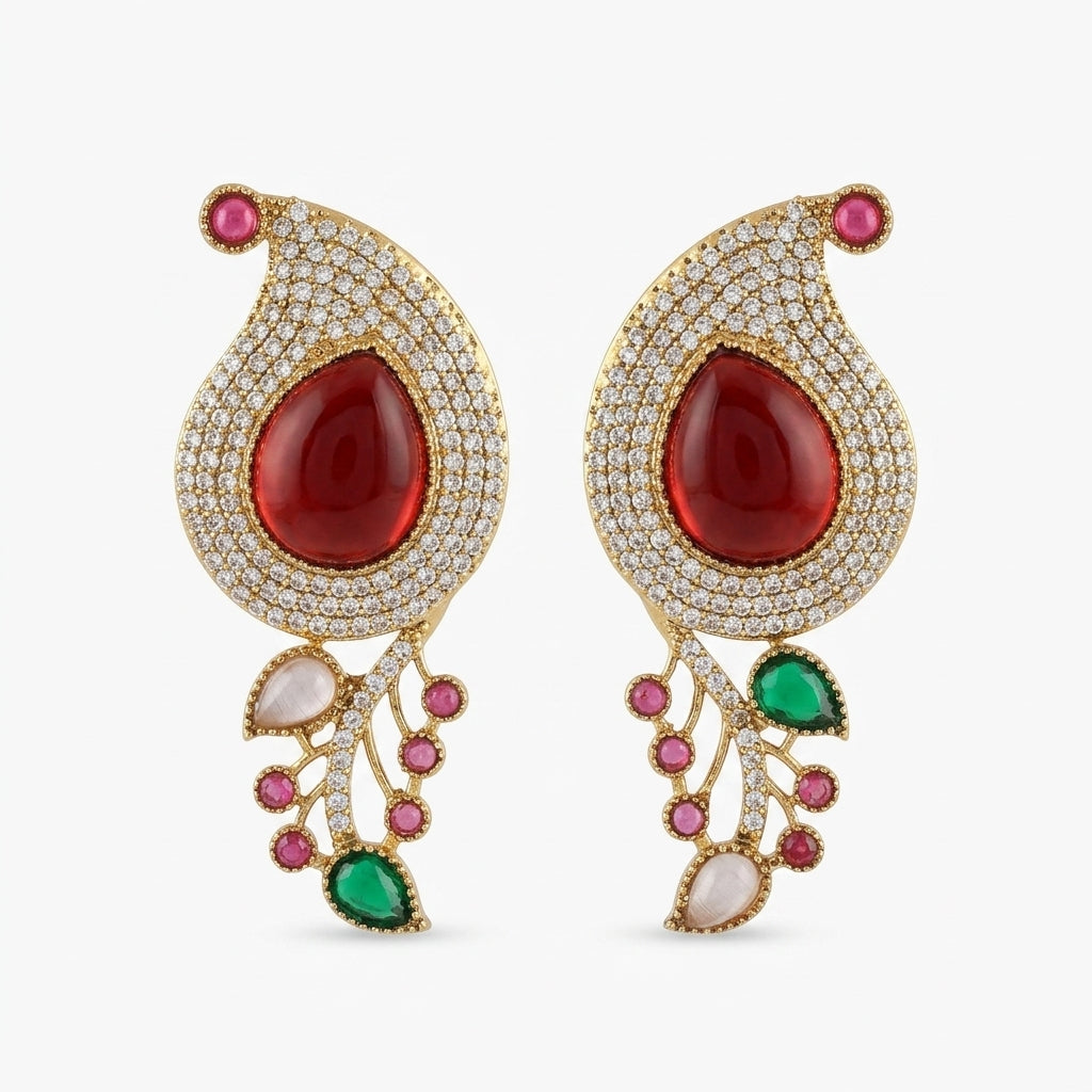 Gold Plated Designer Drop Earrings for Women & Girls