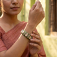 Rajasthani Traditional Mehandi colour Lac Kada Bangles For Women & Girl With Latest Kundan Design